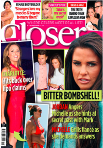 Closer Magazine cover photoshoot hair styling and makeup | Brittany